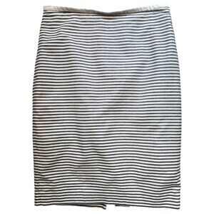 The Limited Womens Straight Pencil Skirt 8 Gray Striped Textured Casual Workwear